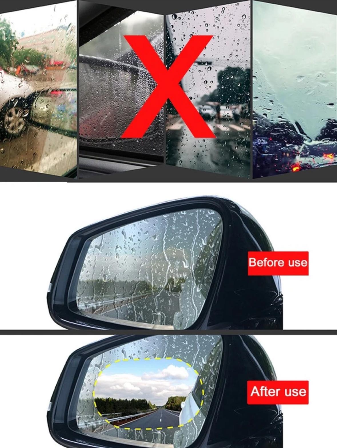 2 pièces Film de rétroviseur de voiture étanche