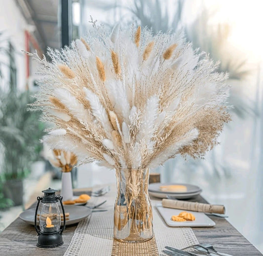 50 pièces, Bouquet de décoration en herbe de pampas