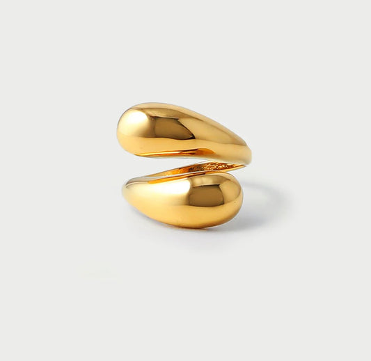 Bague Goutte d'eau Ouvert