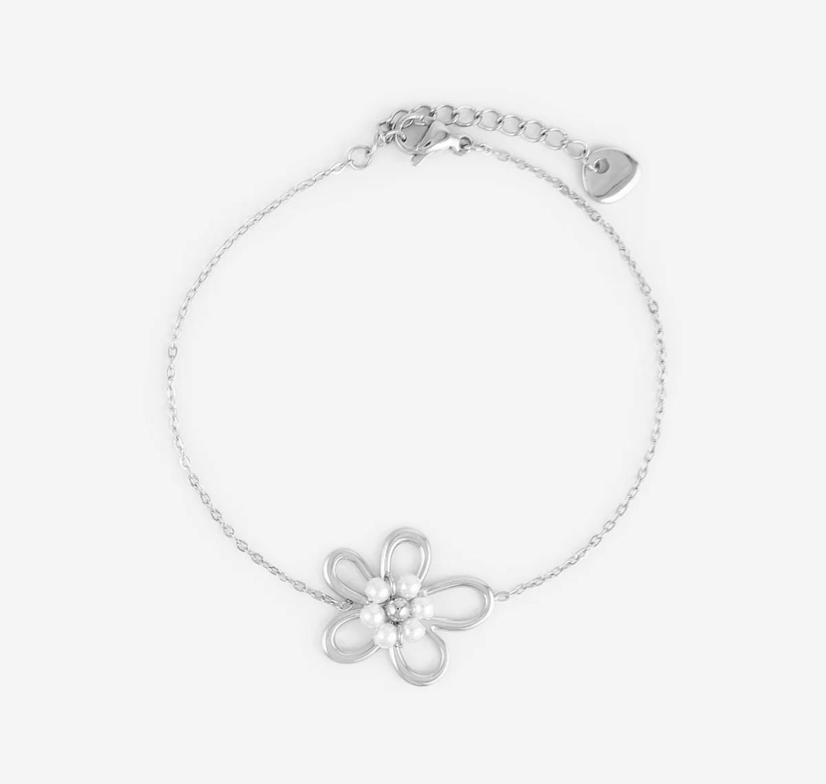 Bracelet avec fleur et perle