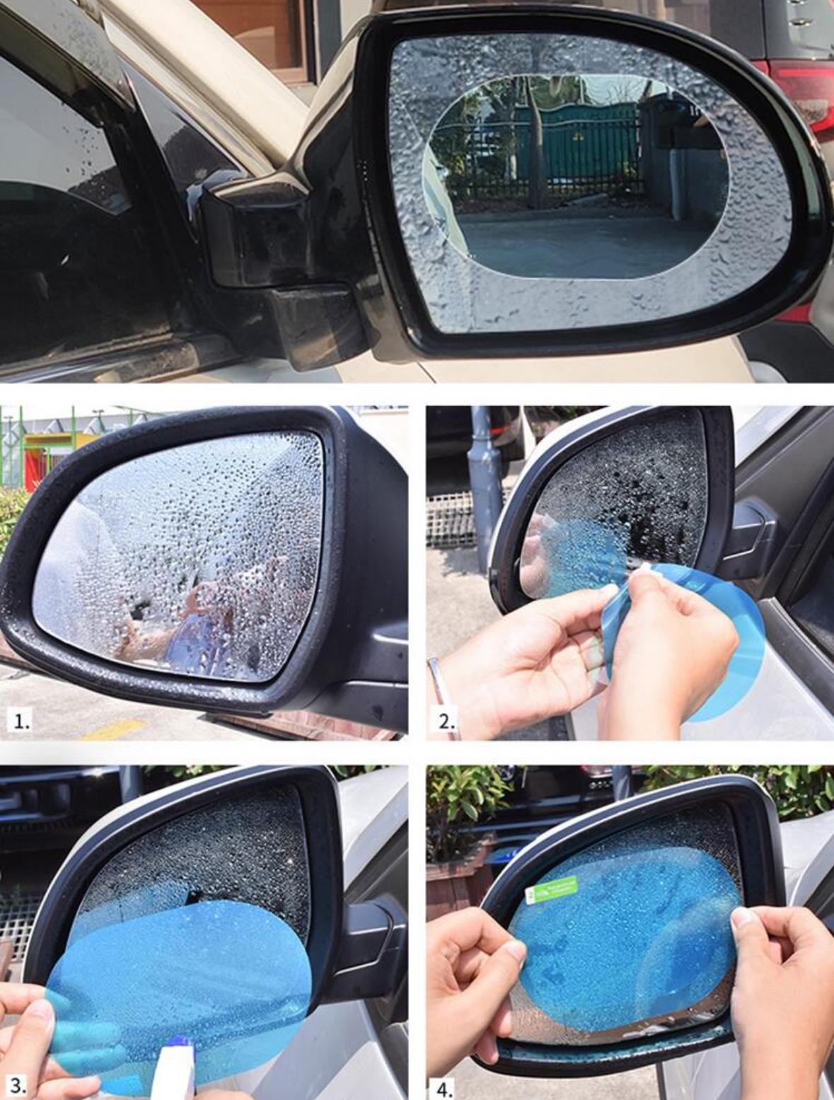 2 pièces Film de rétroviseur de voiture étanche
